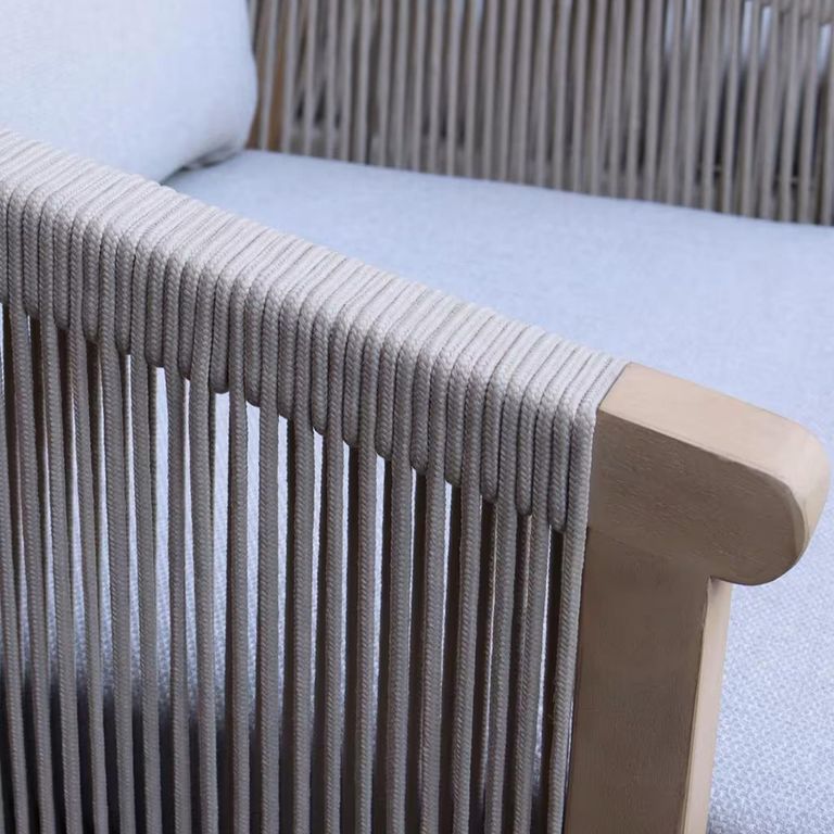 Roma Garden Dining Chairs - Set of 2 - Beige Rope