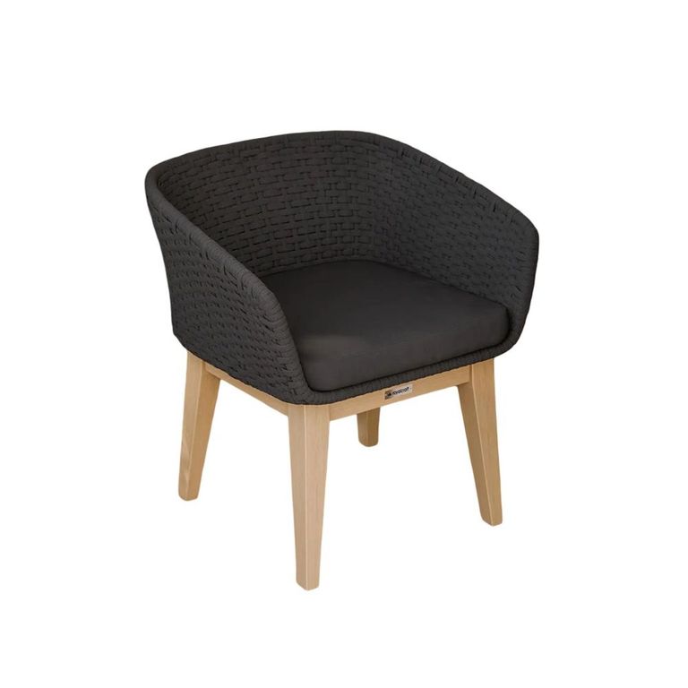 Roma Eden Garden Dining Chairs - Set of 2 - Black