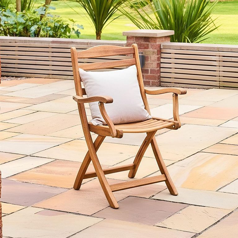 Redcliffe Garden Dining Armchair - Folding Carver - Acacia Wood