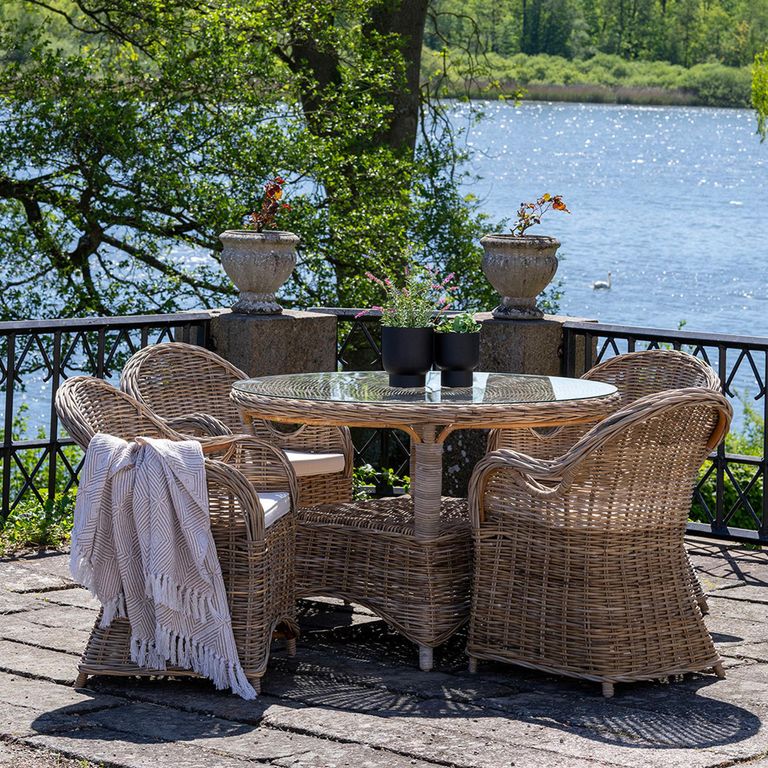 Larisa Garden Dining Armchair - Set of 2 - Rattan