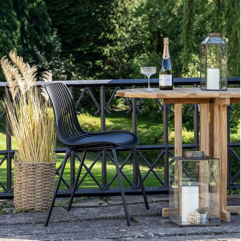 Branson Dining Chair - Set of 4 - Black Metal