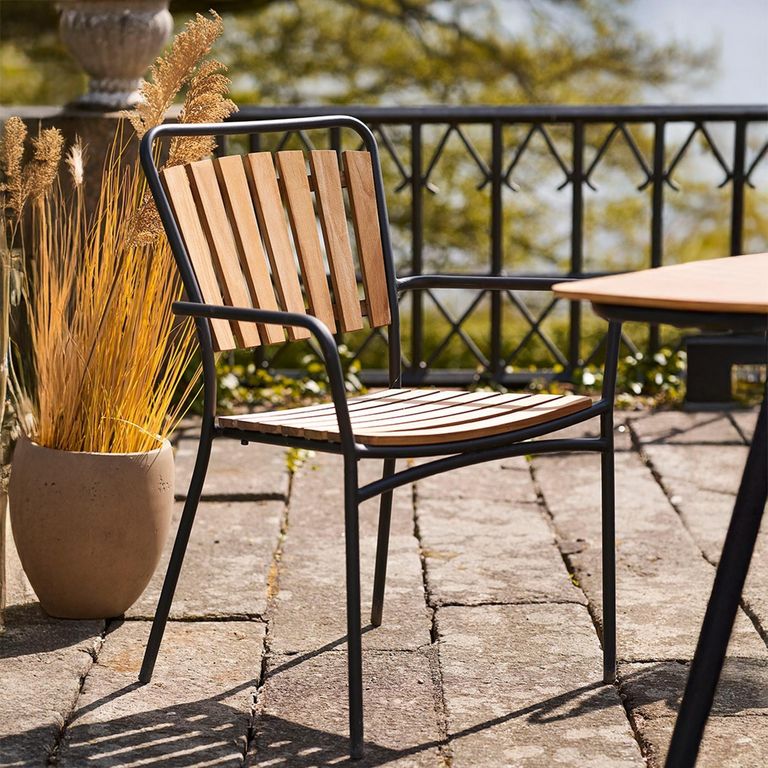 Cleveland Garden Dining Chair - Set of 4 - Natural Teak Wood