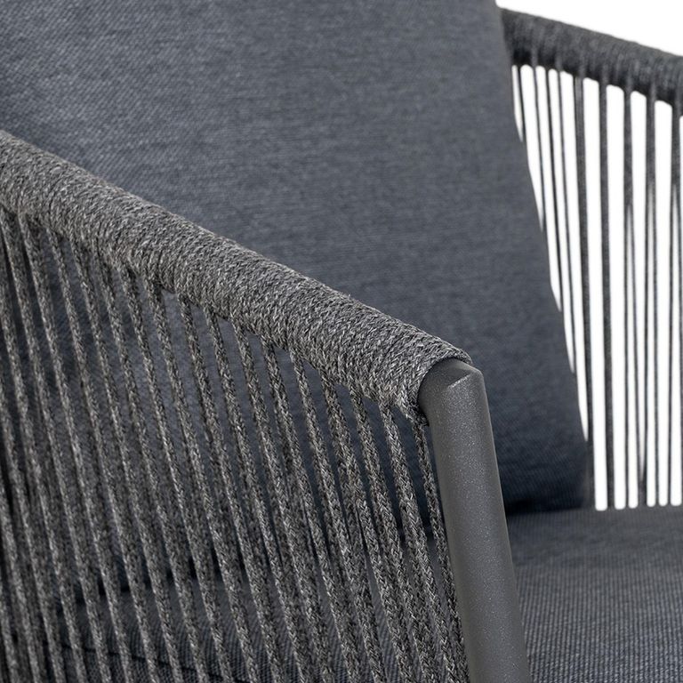 Salerno Garden Dining Armchair - Set of 4 - Black - Metal