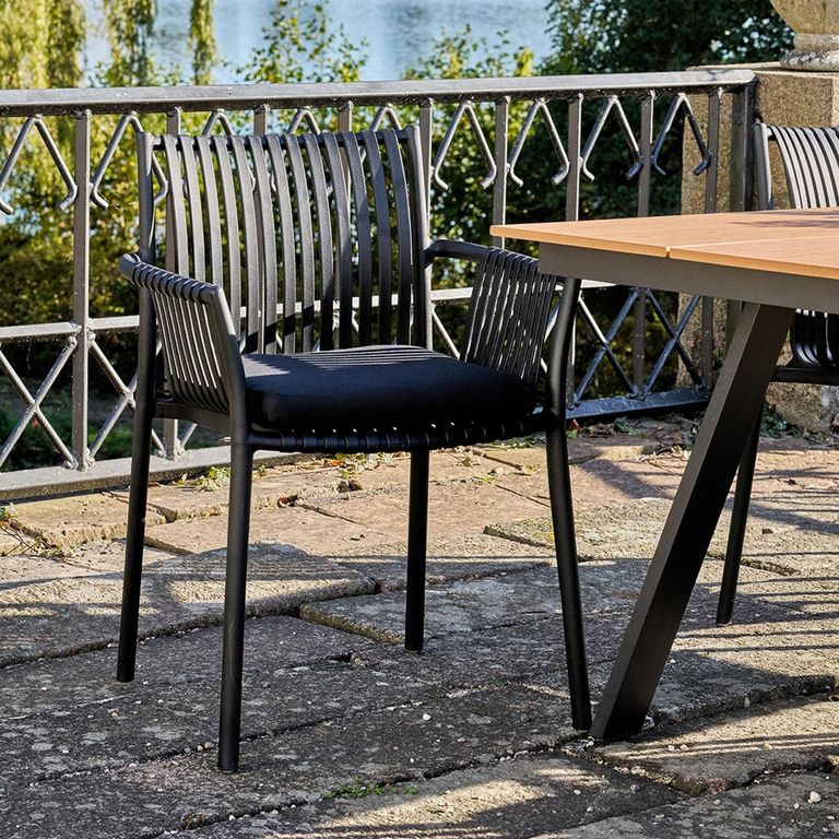 Tulsa Garden Dining Armchair - Set of 4 - Black