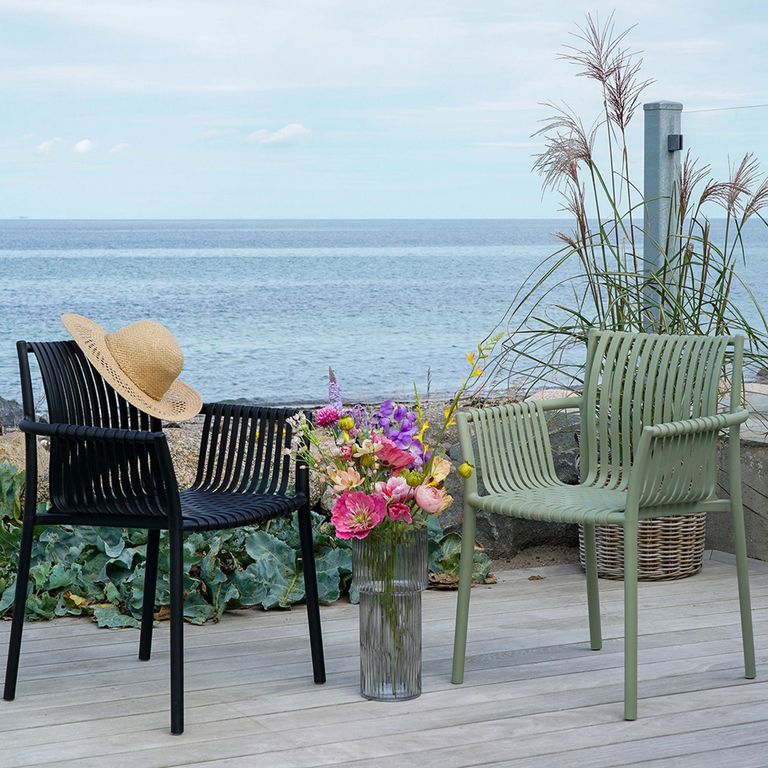 Tulsa Garden Dining Armchair - Set of 4 - Black