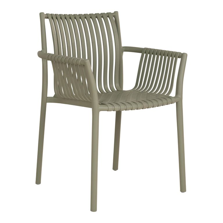 Tulsa Garden Chair - Set of 4 - Slatted - Green