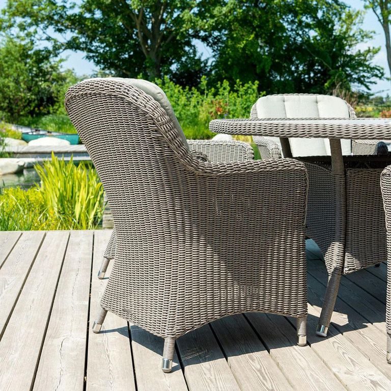 Hazelmere Dining Armchair - Garden - Grey Weave