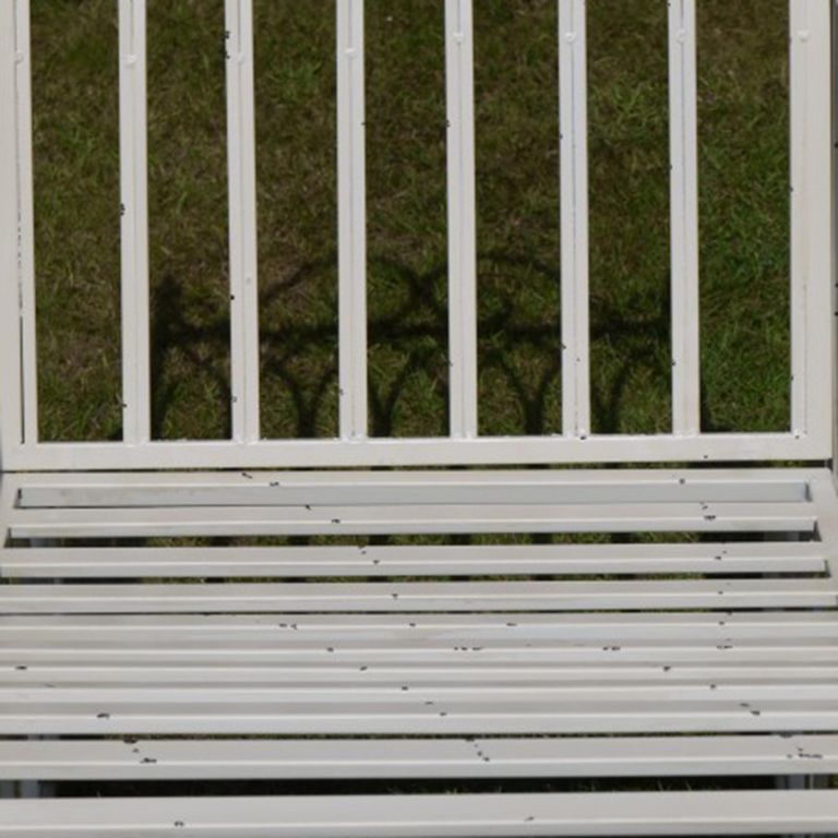 Garden Chair - Antique Cream Metal - Rocking