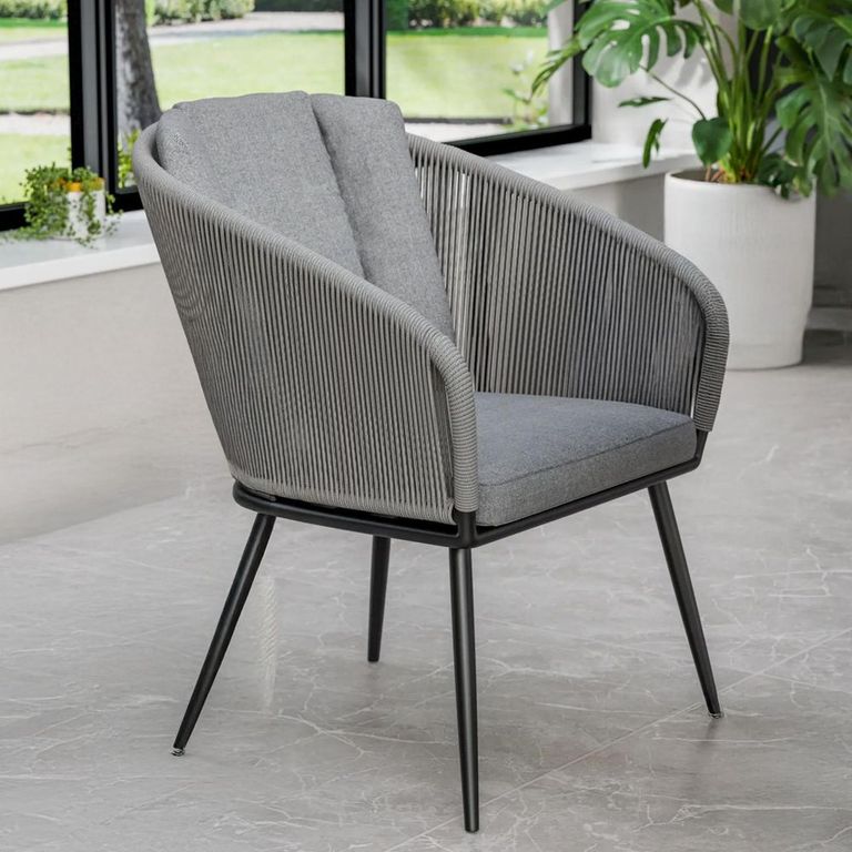 Aspen Garden Dining Chairs - Grey Rope