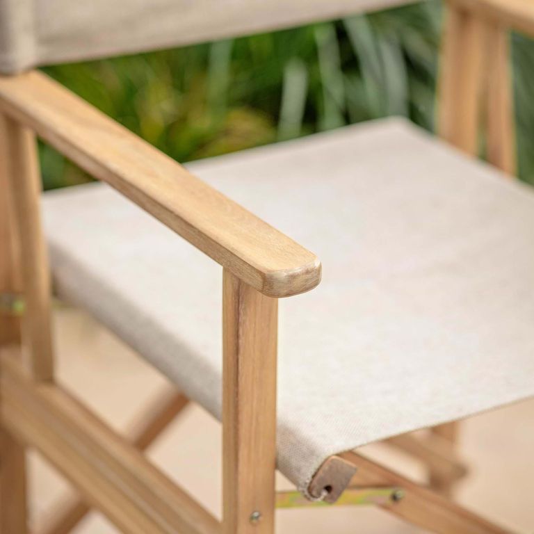 Hayle Outdoor Directors Chair Natural