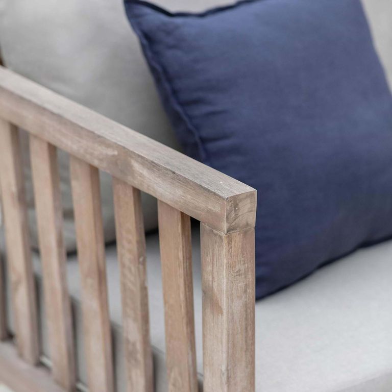 Porthallow Outdoor Armchairs Set of 2 Natural Acacia Wood