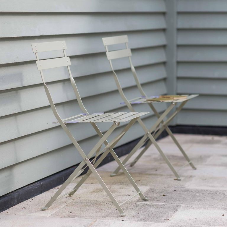 Rive Outdoor Droite Bistro Chairs Set of 2 Clay