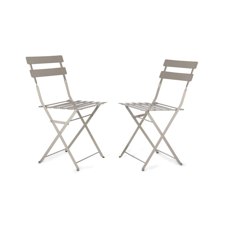 Rive Outdoor Droite Bistro Chairs Set of 2 Clay