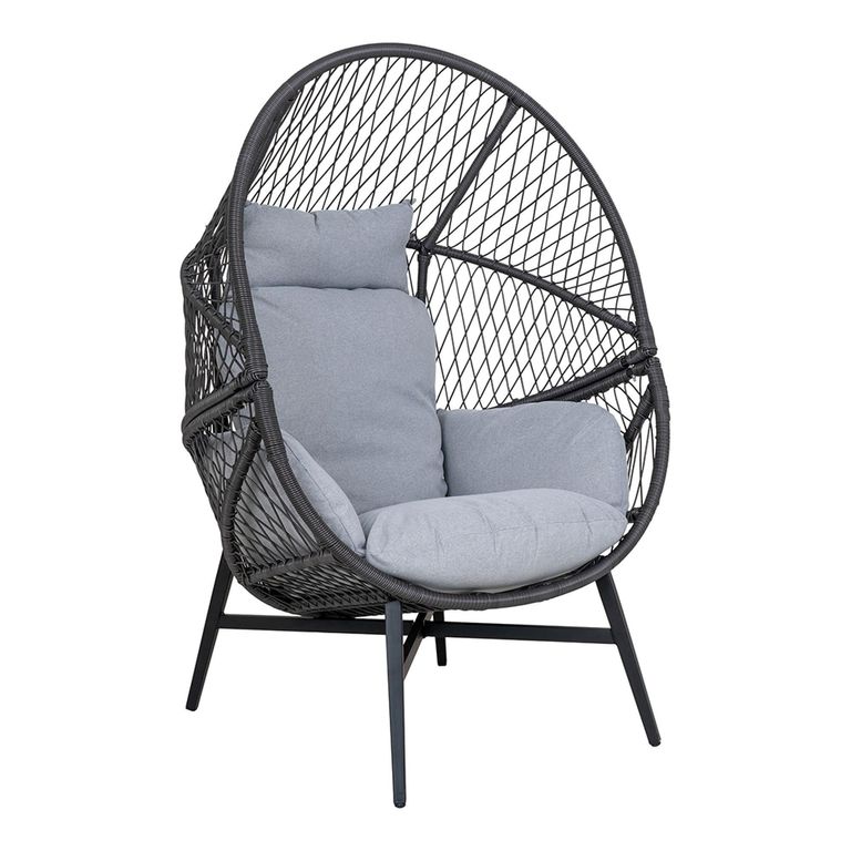 Rosario Garden Lounge Chair - Black - Metal