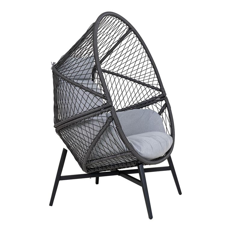 Rosario Garden Lounge Chair - Black - Metal