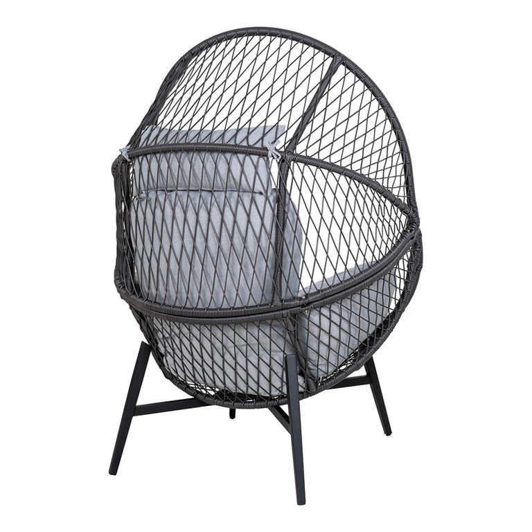Rosario Garden Lounge Chair - Black - Metal