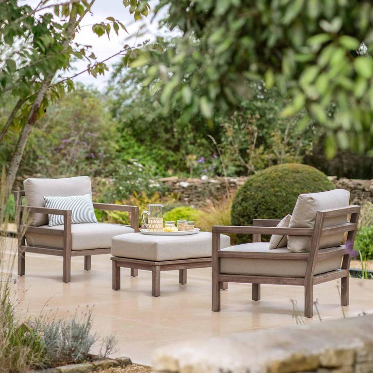 Sandridge Outdoor Armchair Natural Acacia Wood