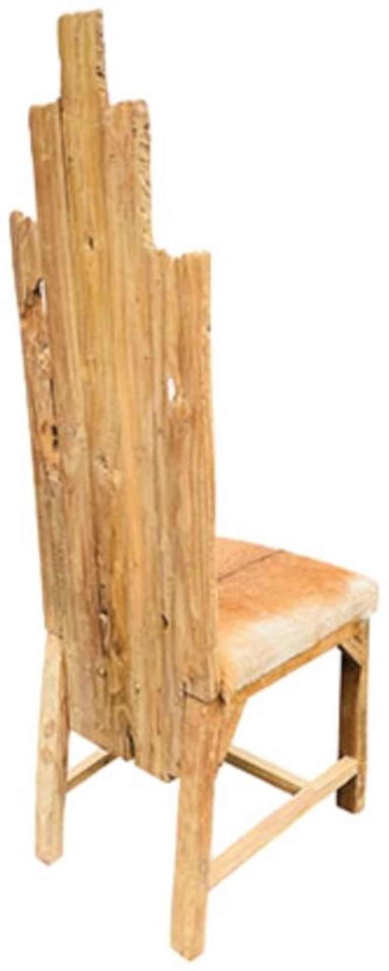 Teak Root & Goat Skin Chair