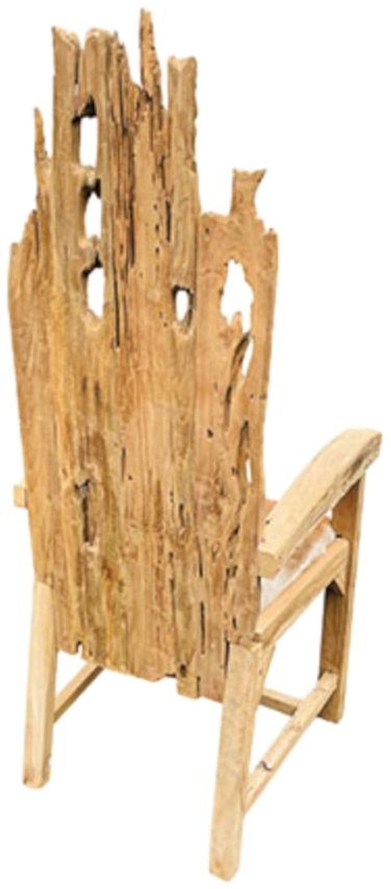 Teak Root & Goat Skin King Armchair