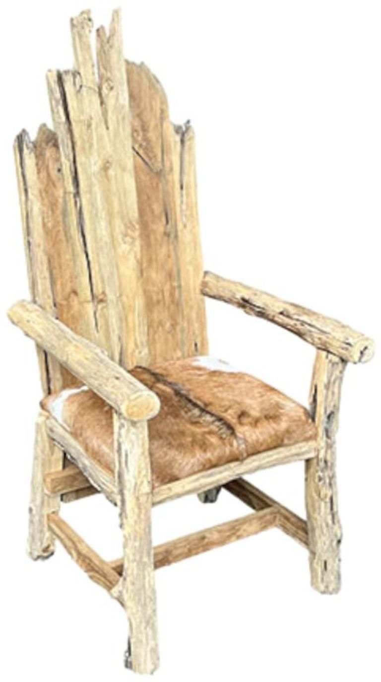 Teak Root & Goat Skin King Armchair
