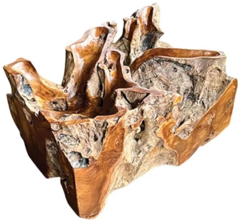 Lombok Teak Root & Glass Coffee Table