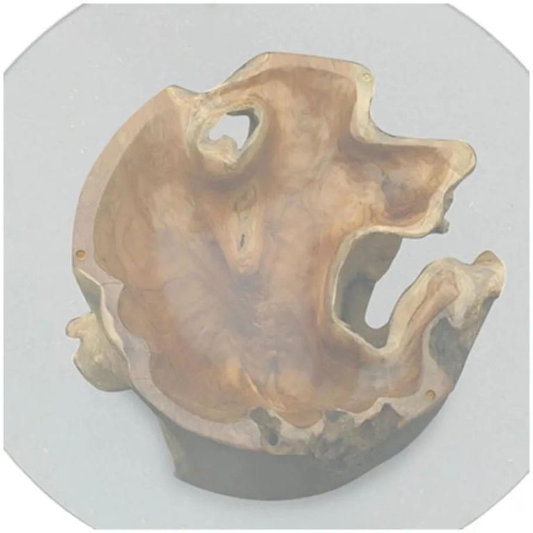 Lombok Root & Glass Coffee Table - Small Round