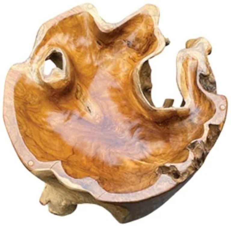 Lombok Root & Glass Coffee Table - Small Round