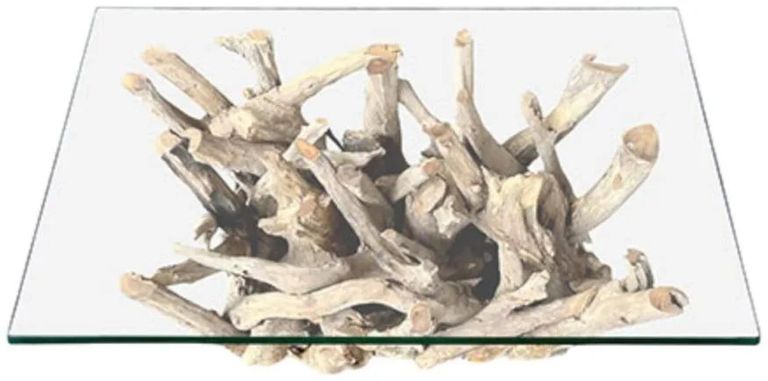 Driftwood Root & Glass Coffee Table - Small