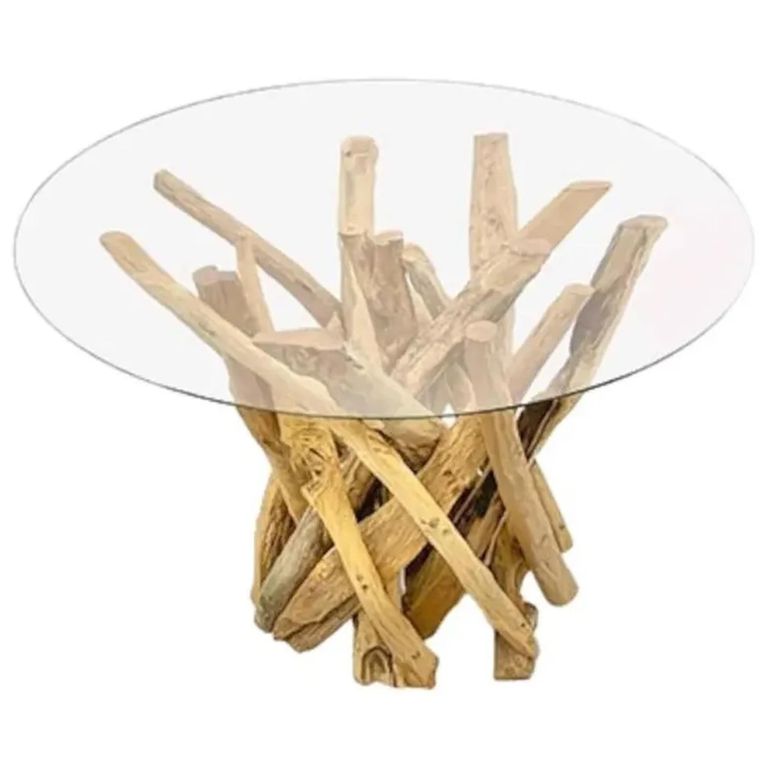Clearance - Driftwood Coffee Table - Round - Root & Glass - FSS16485