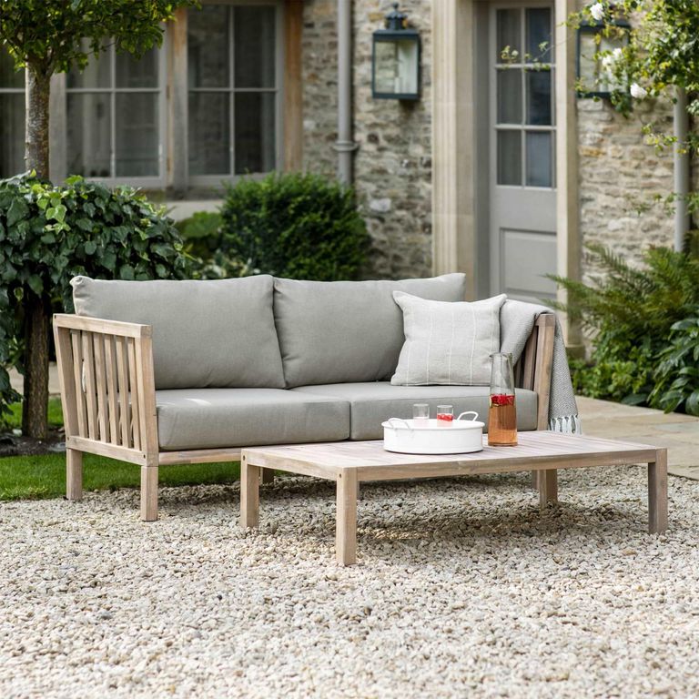 Porthallow Outdoor Coffee Table Natural Acacia Wood