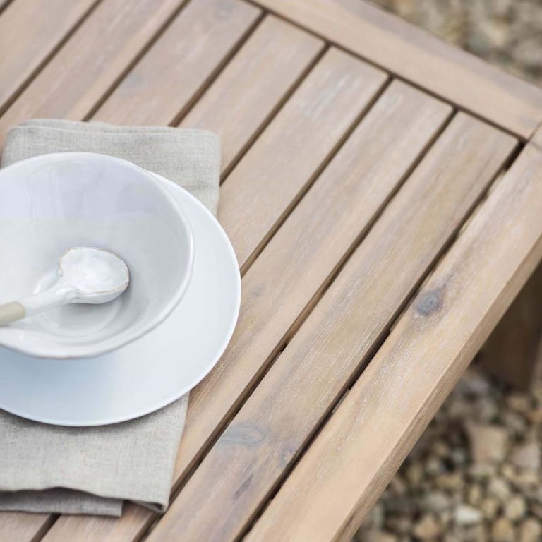 Porthallow Outdoor Corner Sofa Set Natural Acacia Wood