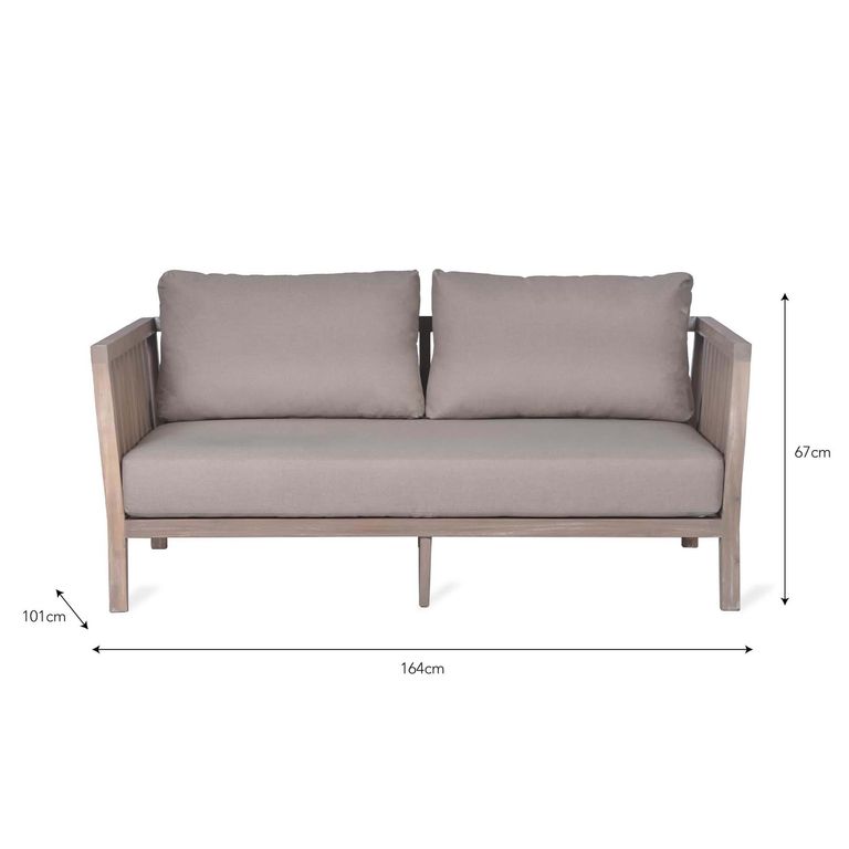 Porthallow Outdoor 2 Seater Daybed Natural Acacia Wood