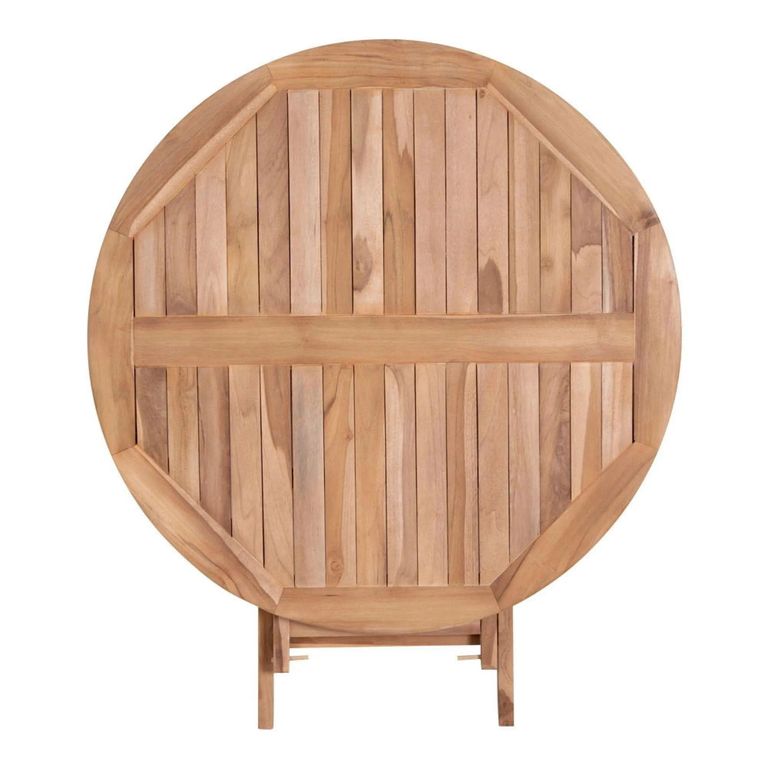 Oviedo Garden Dining Table - 2 Seater - Round - Teak Wood - 100cm
