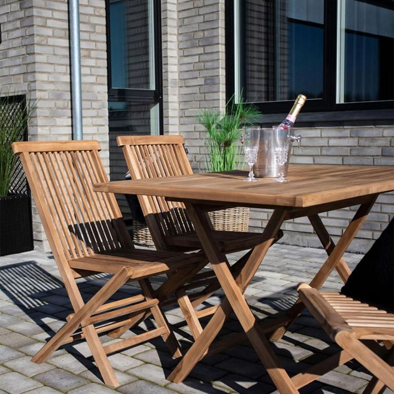 Oviedo Garden Dining Table - 4 Seater - Teak Wood - 120cm