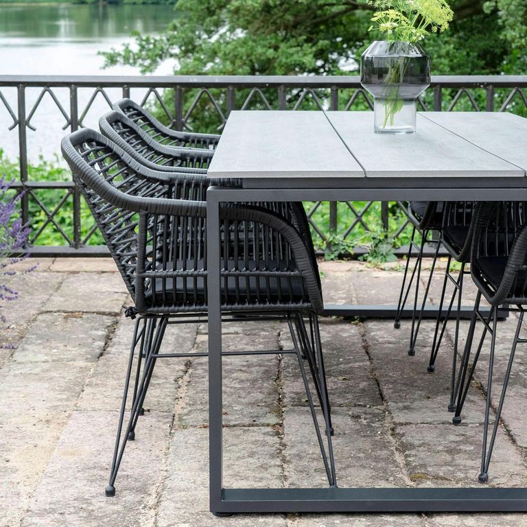 Denver Garden Dining Table - 8 Seater - Grey - 210cm