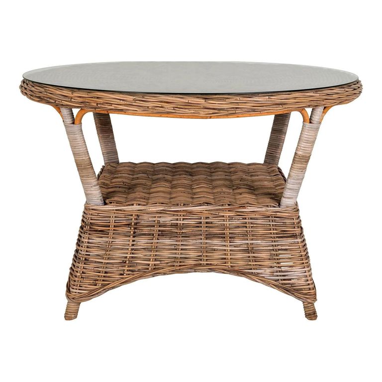 Larisa Garden Dining Table - 4 Seater - Round - Kubu Rattan - 120cm