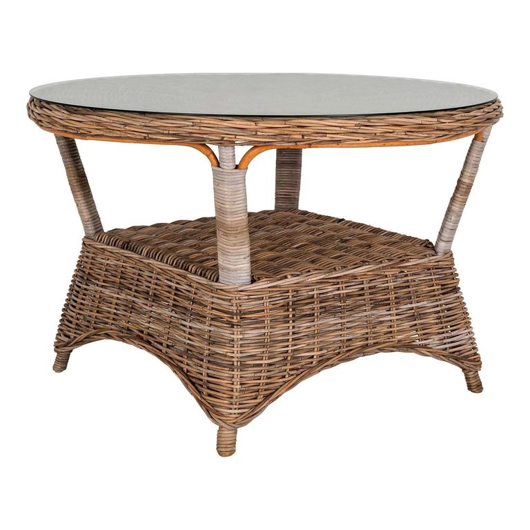 Larisa Garden Dining Table - 4 Seater - Round - Kubu Rattan - 120cm