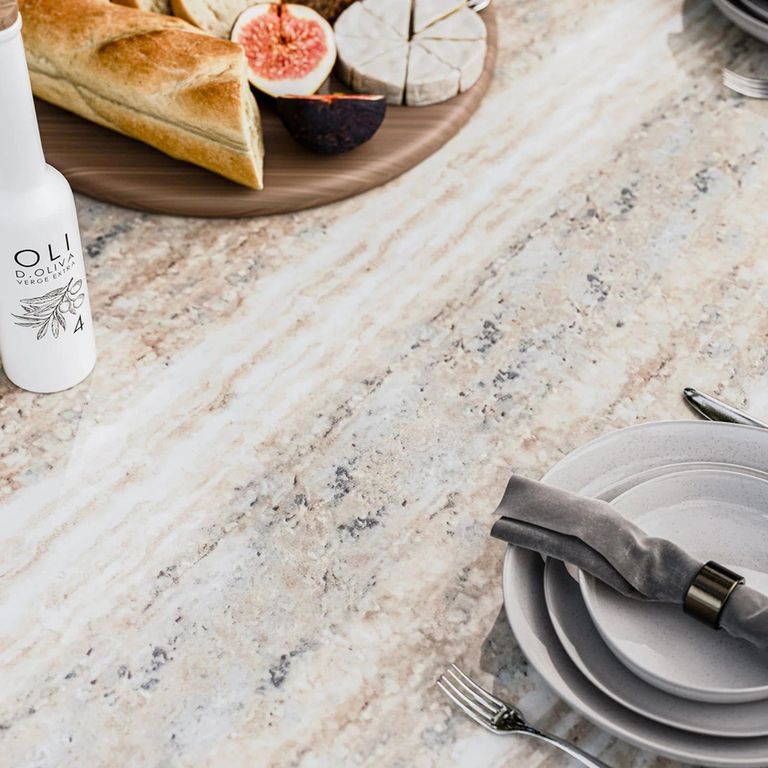 Jupiter Garden Round Dining Table - 150cm - 6 Seater - Natural Concrete Top