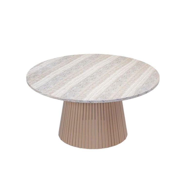 Jupiter Garden Round Dining Table - 150cm - 6 Seater - Natural Concrete Top