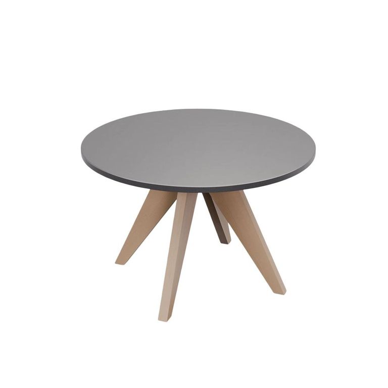 Luna Garden Round Dining Table - 120cm - 4 Seater - Warm Grey Concrete Top