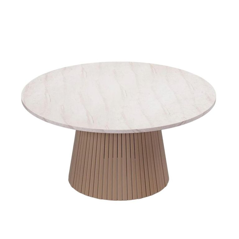 Saturn Garden Round Dining Table - 150cm - 6 Seater - Natural Concrete Top