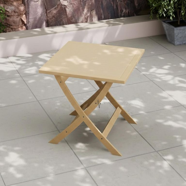 London Garden Folding Bistro Table - 2 Seater - 70cm - Square - Acacia Wood