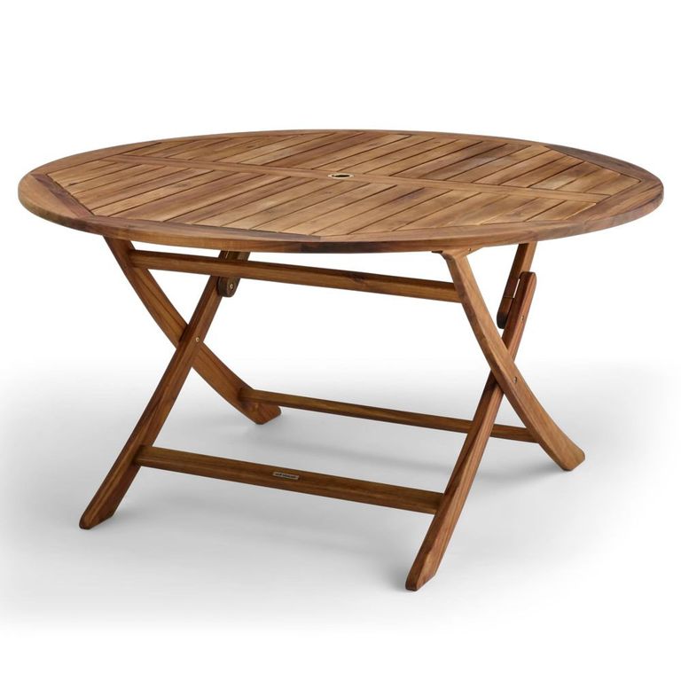 Redcliffe Garden Dining Table - 6 Seater - 140cm - Round - Folding - Acacia Wood