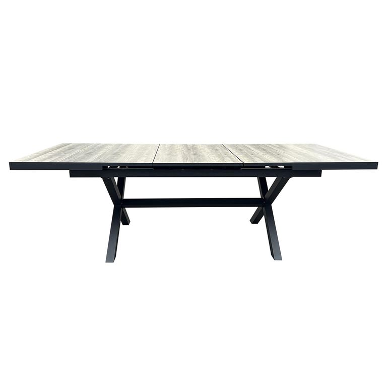 Vienna Garden Extending Dining Table - 4-6 Seater - 182.4cm-243.3 - Charcoal