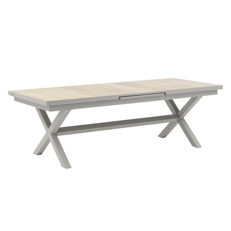 Vienna Garden Extending Dining Table - 6-10 Seater - 242cm-303.5cm - Dawn Grey