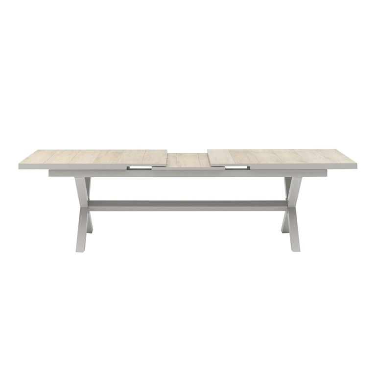 Vienna Garden Extending Dining Table - 6-10 Seater - 242cm-303.5cm - Dawn Grey