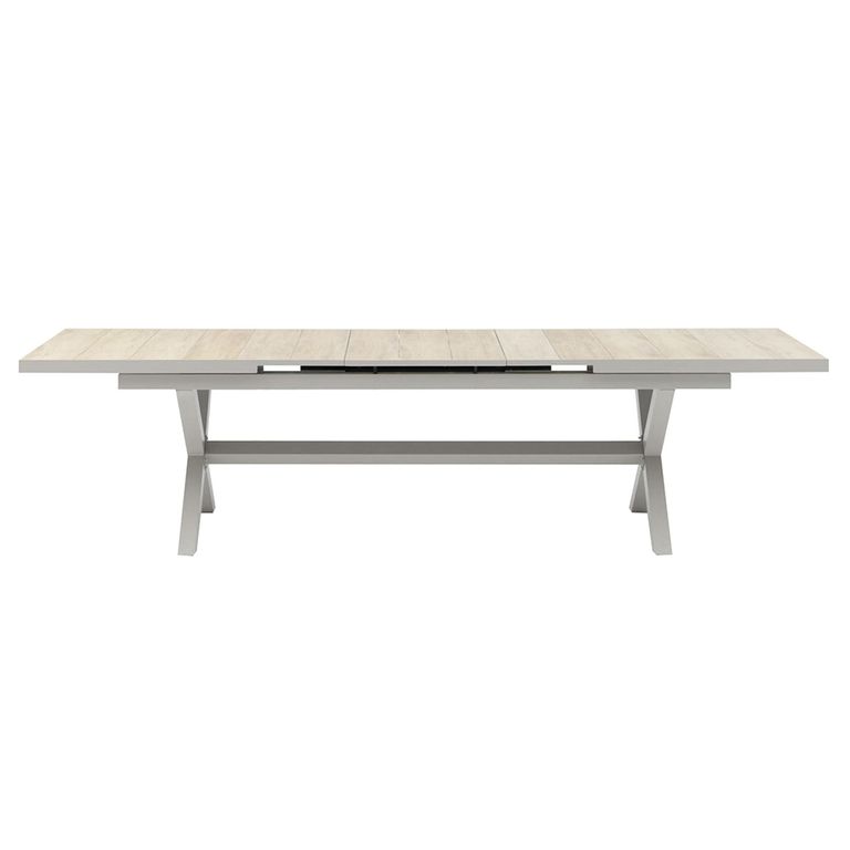 Vienna Garden Extending Dining Table - 6-10 Seater - 242cm-303.5cm - Dawn Grey