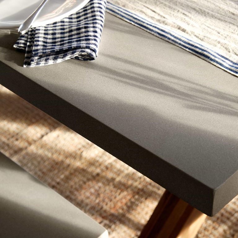 Burford Outdoor Table Small in Grey Faux Concreate