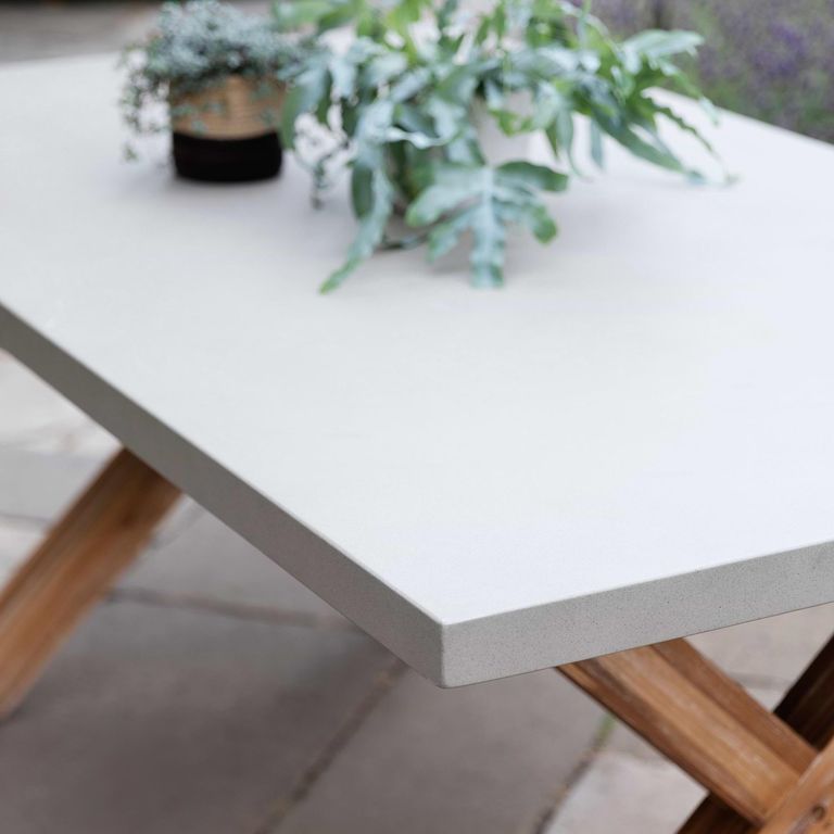Burford Outdoor Table Small in Grey Faux Concreate
