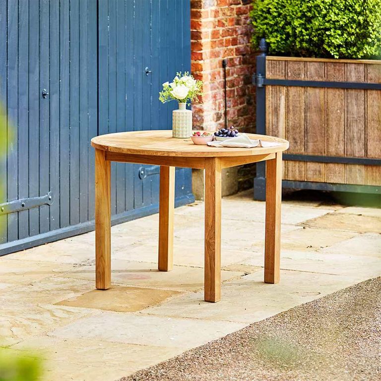 Churn Outdoor Teak Round Table - 120cm
